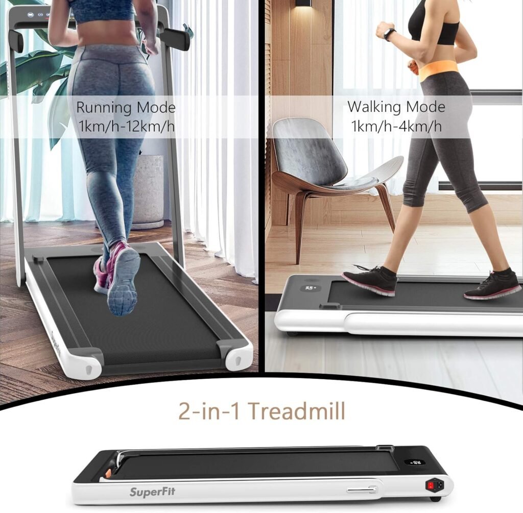 SuperFit treadmill walking pad under desk mode