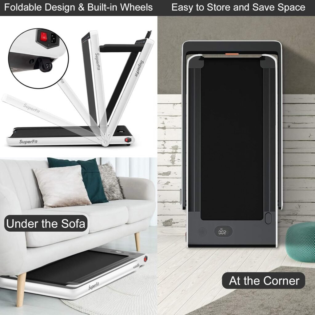 SuperFit folding treadmill for small apartment