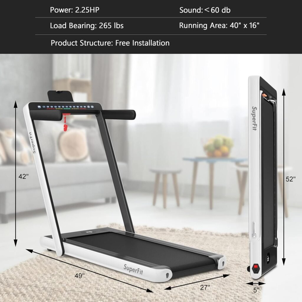 SuperFit 2.25HP under desk treadmill at home office